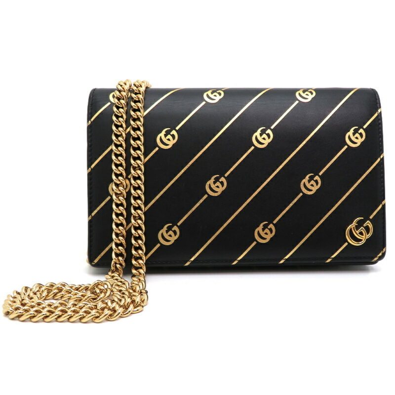 Gucci  Leather Chain/Shoulder Wallet (Pre-Owned) - Barde