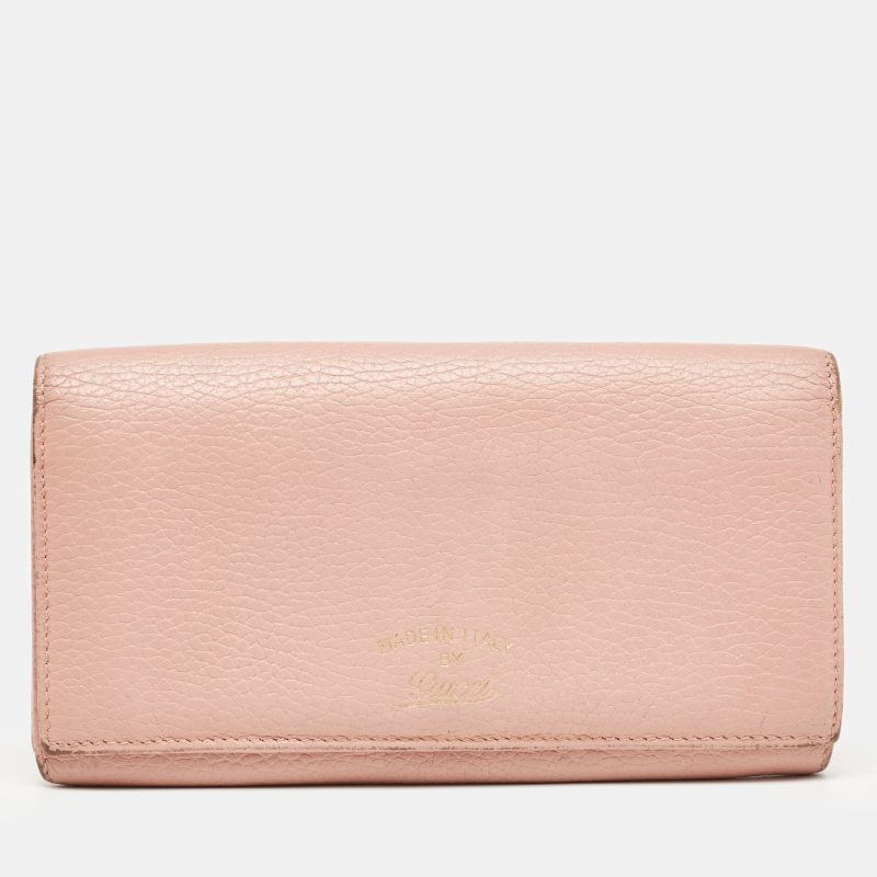 Gucci  Old Rose Leather Swing Continental Wallet - Barde