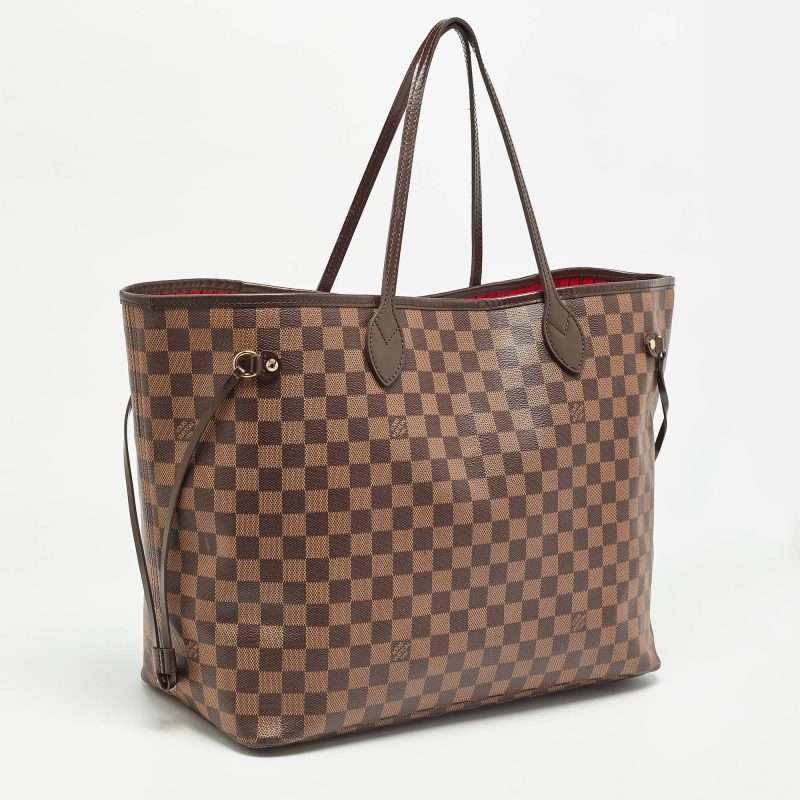 Louis Vuitton Damier Ebene Canvas And Leather Neverfull Gm Bag - Barde - Image 2