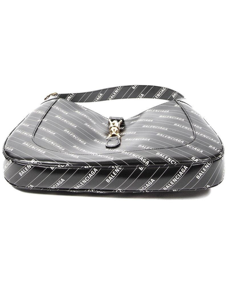 Gucci Limited Edition Black Smooth Leather x Balenciaga Hacker Project Jackie - Barde - Image 3
