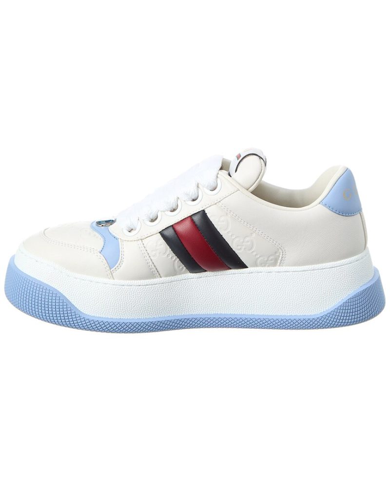 Gucci Double Screener Leather Platform Sneaker - Barde - Image 2