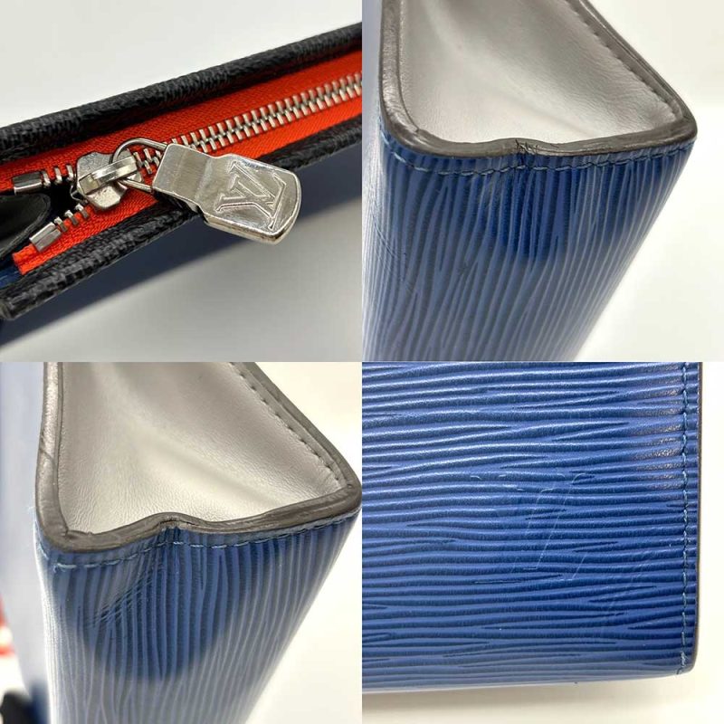 Louis Vuitton Pochette Voyage MM Clutch Navy - Barde - Image 5