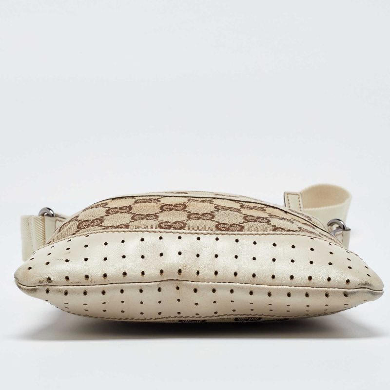 Gucci Beige Gg Canvas And Leather Crossbody Bag - Barde - Image 5
