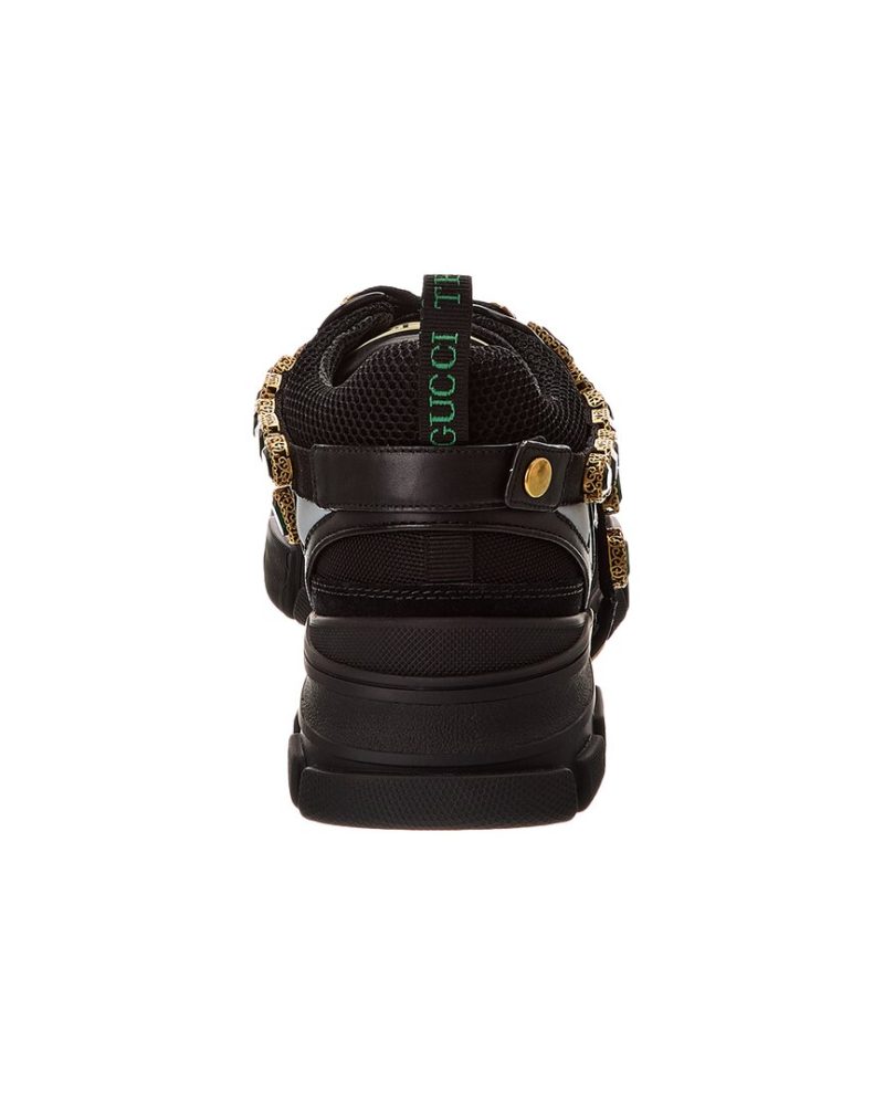 Gucci Flashtrek Leather & Mesh Sneaker - Barde - Image 3