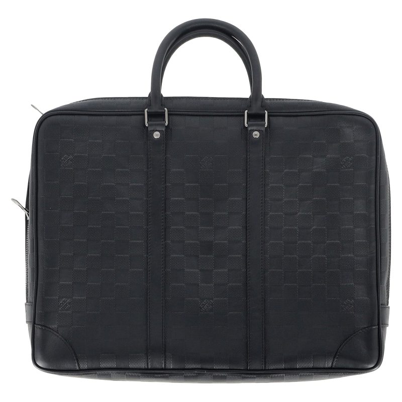 Louis Vuitton Porte-Documents Voyage PM Bag in Black Leather - Barde - Image 2