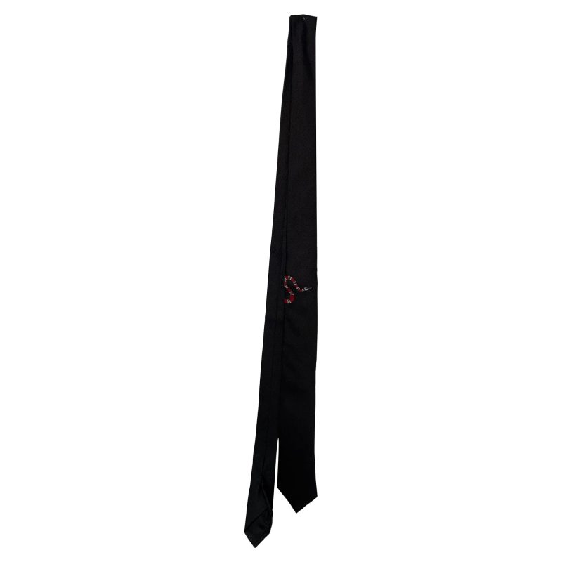 Gucci Kingsnake Necktie in Black Silk - Barde