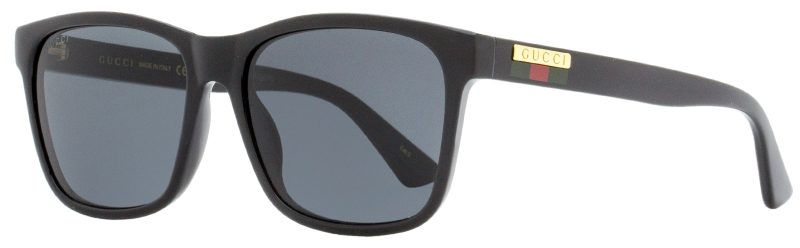 Gucci Men's Rectangular Sunglasses GG0746S 001 Black 57mm - Barde