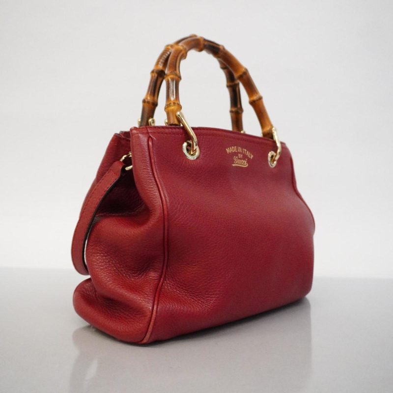 Gucci Bamboo  Leather Handbag () - Barde - Image 4