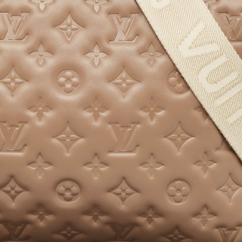 Louis Vuitton Taupe Monogram Puffy Leather Coussin Mm Bag - Barde - Image 5