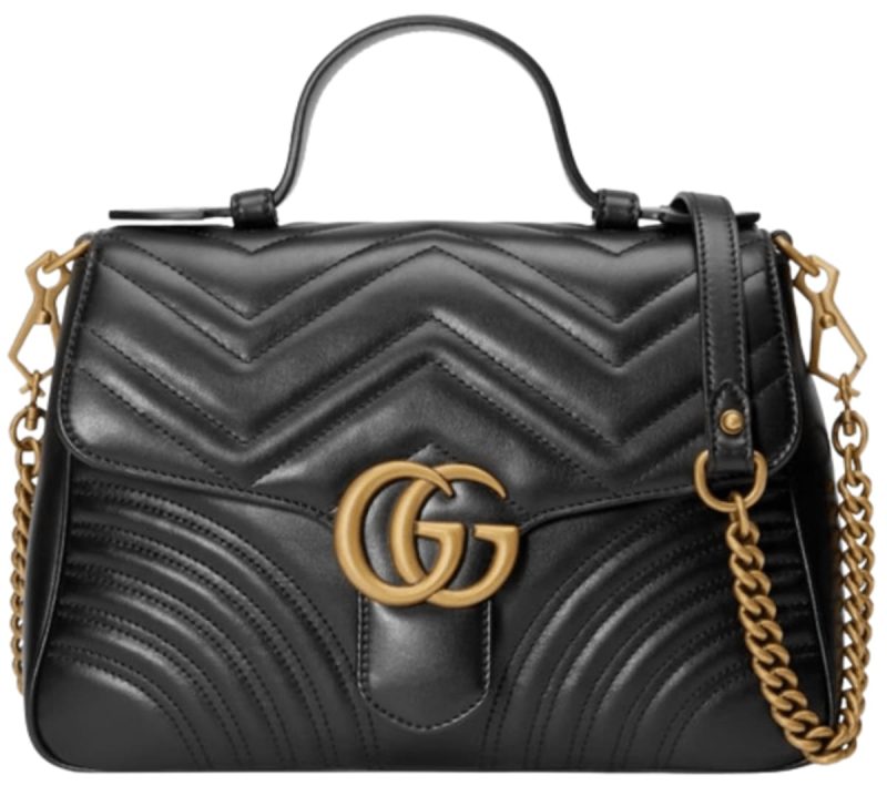 Gucci GG Marmont Small Black Leather Women's Shoulder Bag 498110 DTDIT 1000 - Barde