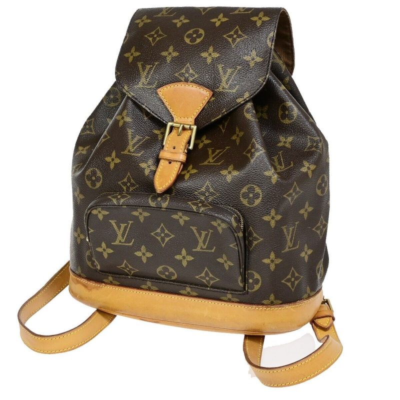 Louis Vuitton Montsouris Mm  Canvas Backpack Bag - Barde