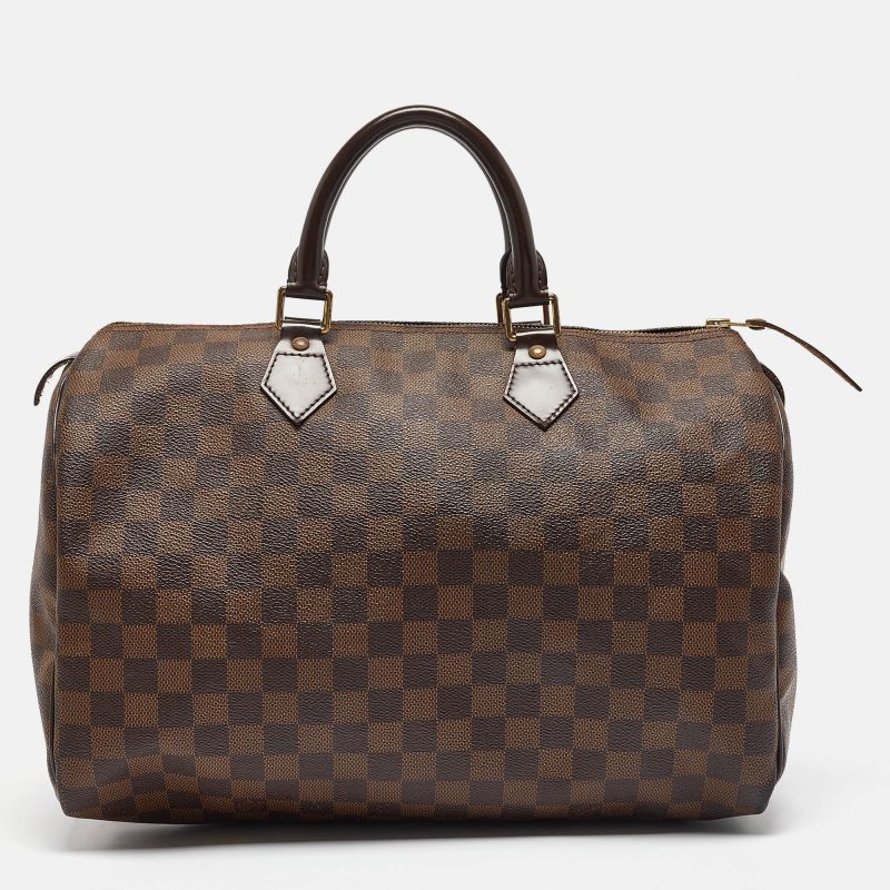 Louis Vuitton Damier Ebene Canvas Speedy 35 Bag - Barde