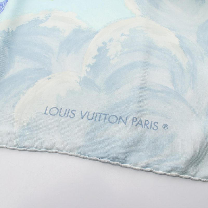 Louis Vuitton Silk Scarf Blue Multicolor - Barde - Image 2