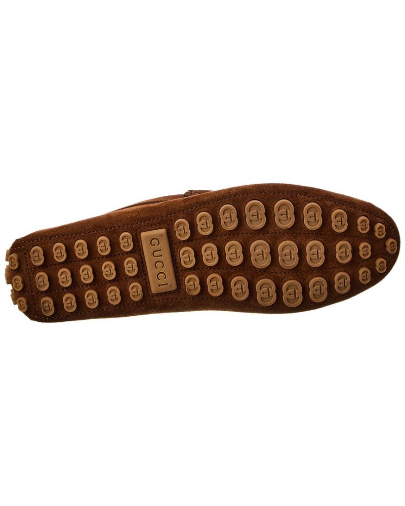 Gucci Horsebit Suede Driver - Barde - Image 4