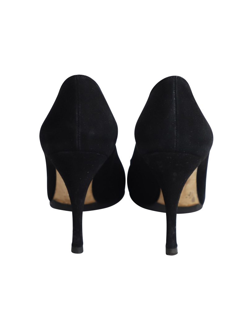Gucci Pointed Court Shoes in Black Suede - Barde - Image 4