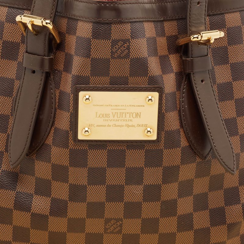 Louis Vuitton Damier Ebene Canvas And Leather Hampstead Gm Bag - Barde - Image 4
