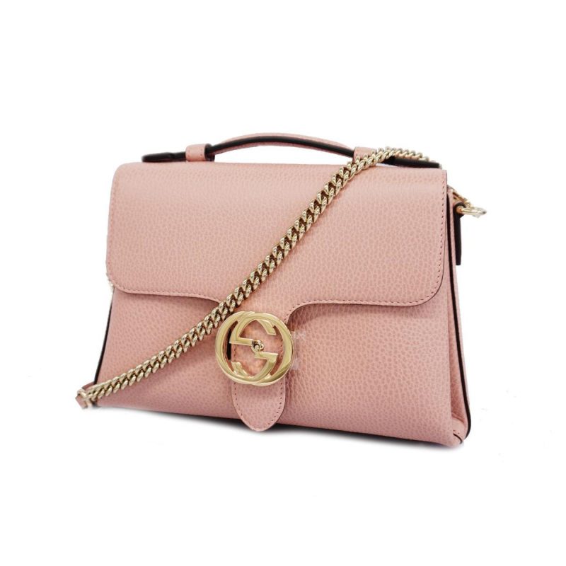 Gucci Interlocking  Leather Shoulder Bag () - Barde