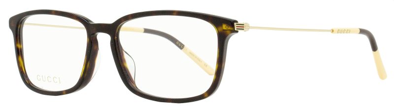 Gucci Men's Classic Eyeglasses GG1056OA 002 Havana/Gold 56mm - Barde