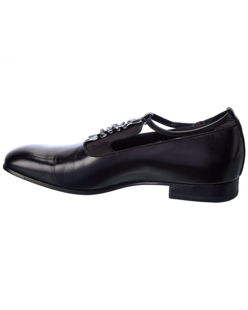Gucci Leather & Satin Loafer - Barde - Image 2
