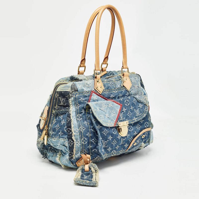 Louis Vuitton Monogram Patchwork Denim Bowly Bag - Barde - Image 2