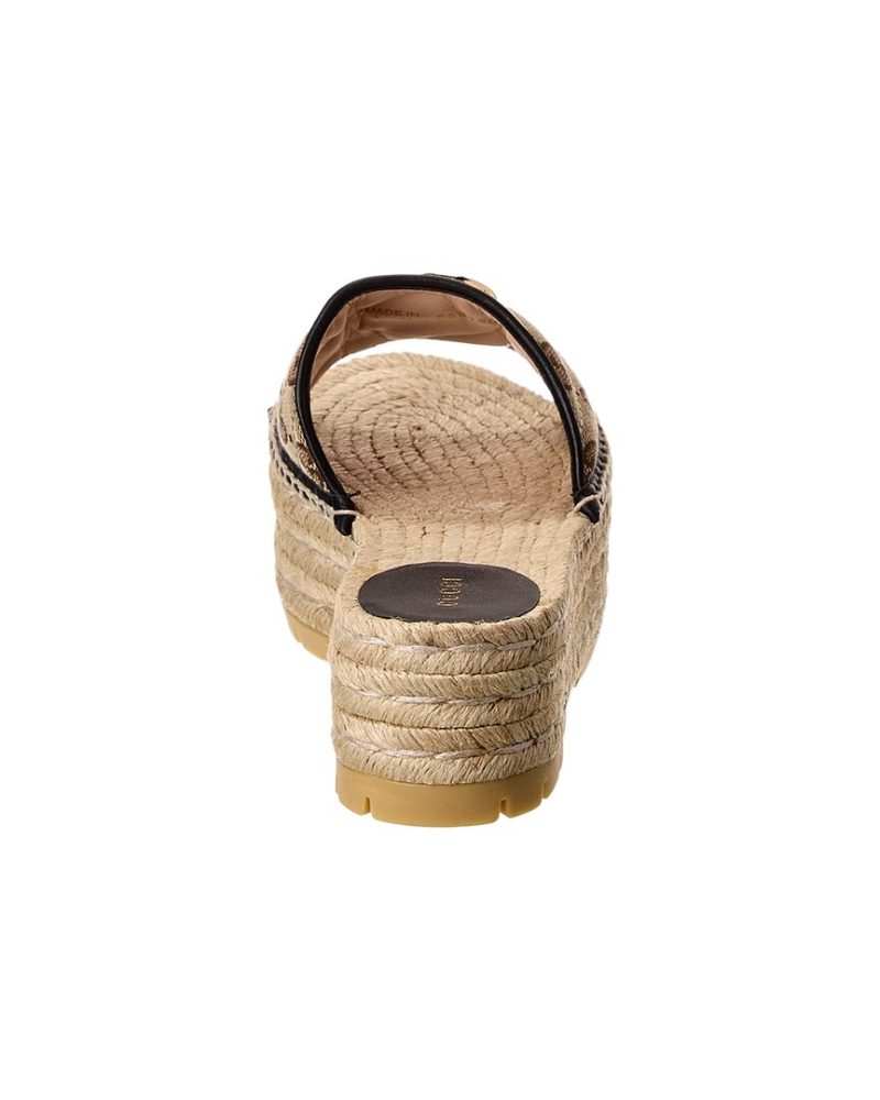 Gucci GG Canvas & Leather Sandal - Barde - Image 3