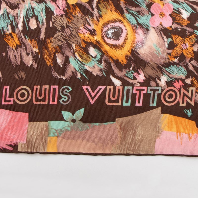 Louis Vuitton Monogram Watercolor Fleur 90cm Scarf - Barde - Image 5