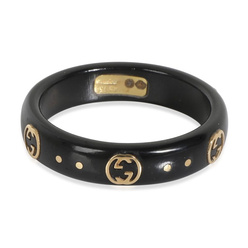 Gucci Icon Band in 18K Ceramic/Yellow Gold - Barde