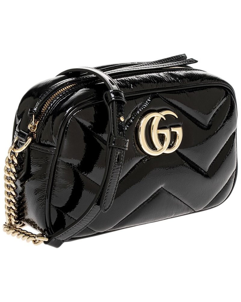 Gucci GG Marmont Small Patent Crossbody - Barde - Image 3
