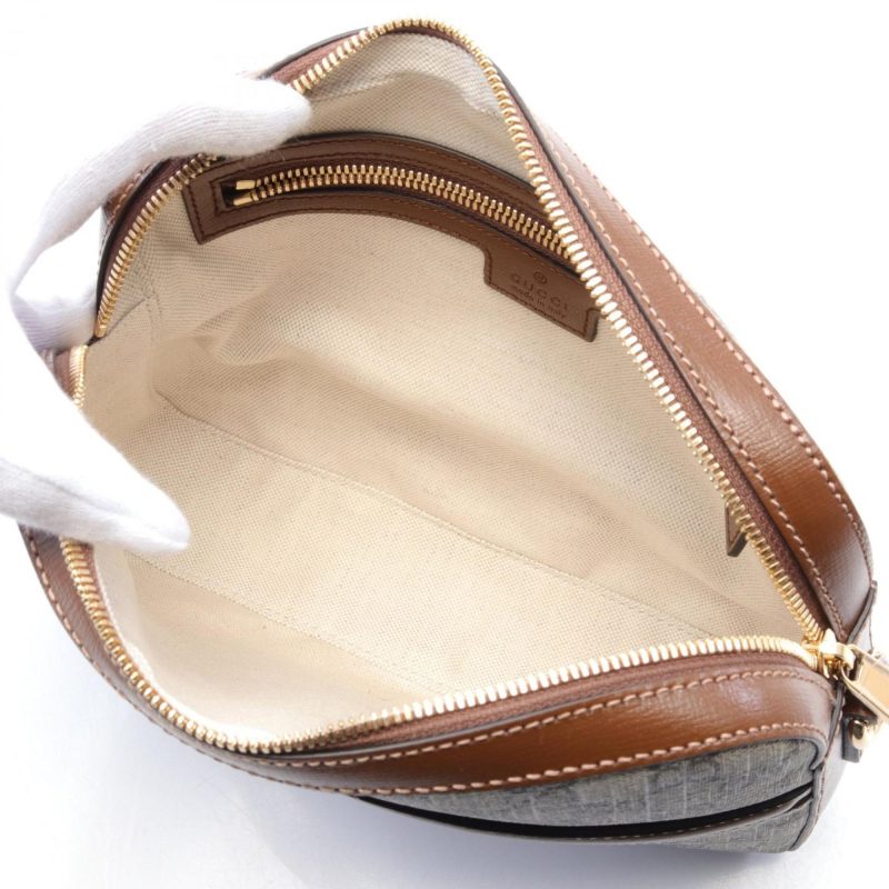 Gucci   Pvc Coated Canvas Leather Shoulder Bag (Pre-Owned) - Barde - Image 4