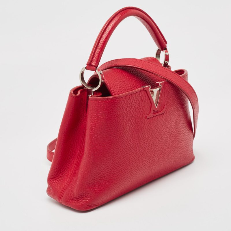 Louis Vuitton Red Taurillon Leather Capucines Bb Bag - Barde - Image 2