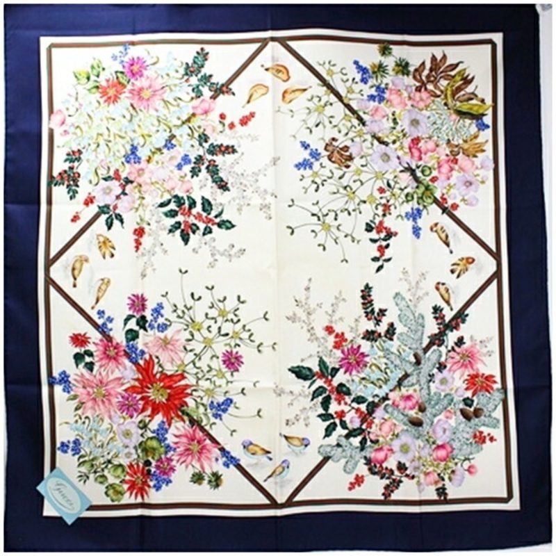 Gucci  Navy Silk Scarf (Pre-Owned) - Barde - Image 2
