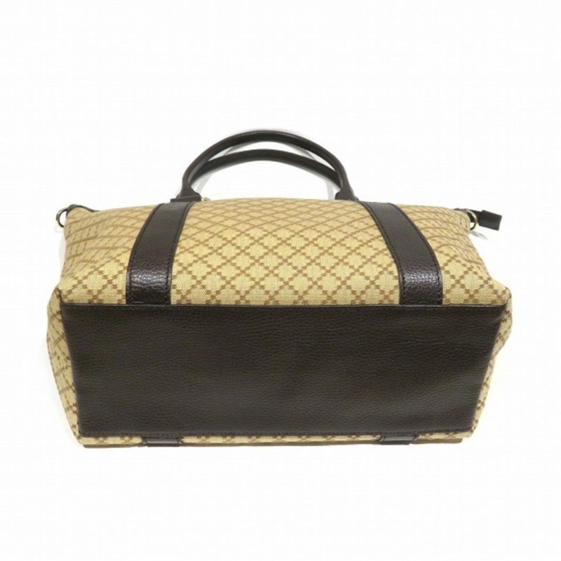Gucci Diamante   Canvas Leather Tote Bag (Pre-Owned) - Barde - Image 3
