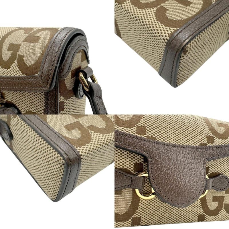 Gucci  Canvas Leather Shoulder Bag (Pre-Owned) - Barde - Image 4