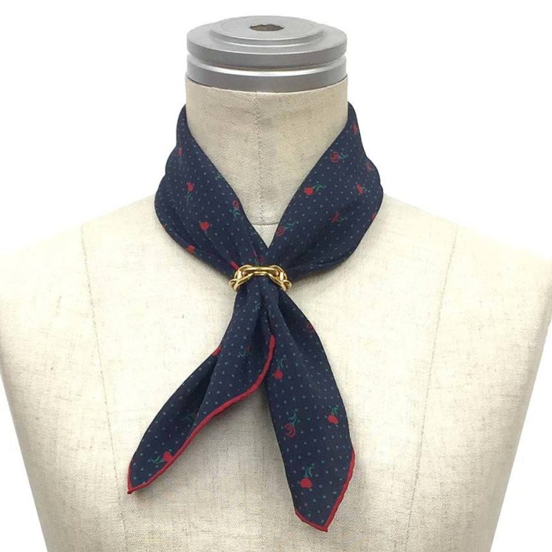 Gucci Navy  Color Silk Scarf (Pre-Owned) - Barde - Image 2