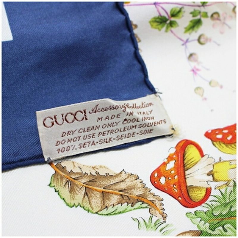 Gucci Navy  Silk Scarf (Pre-Owned) - Barde - Image 4