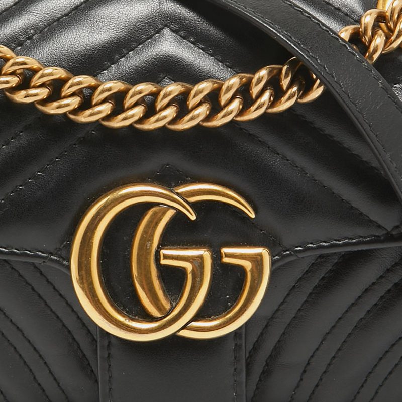 Gucci  Matelassé Leather Mini Gg Marmont Shoulder Bag - Barde - Image 4
