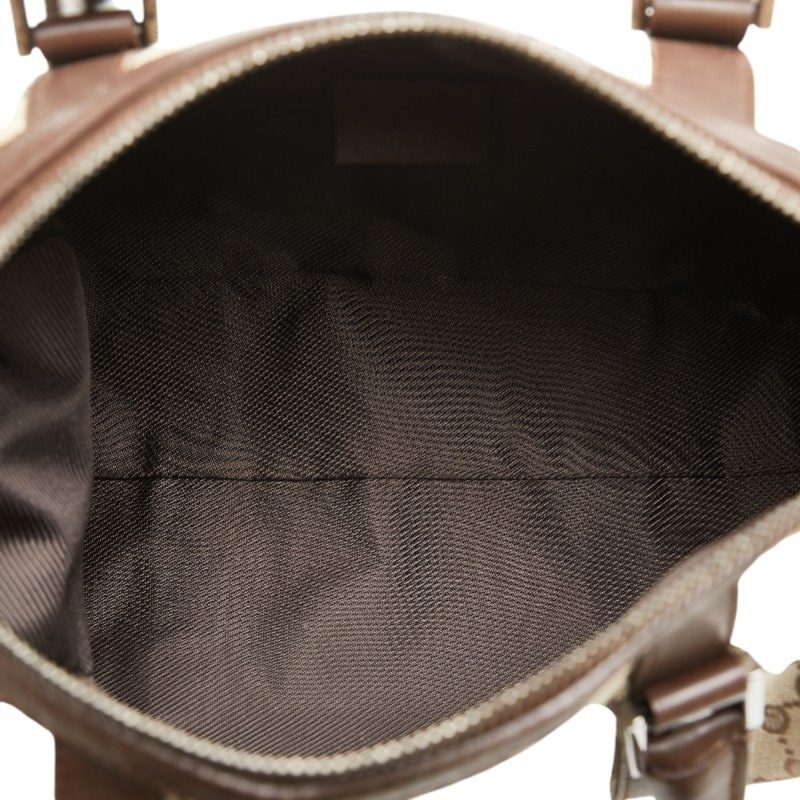 Gucci Gg Canvas  Canvas Leather Boston Bag Handbag (Pre-Owned) - Barde - Image 5