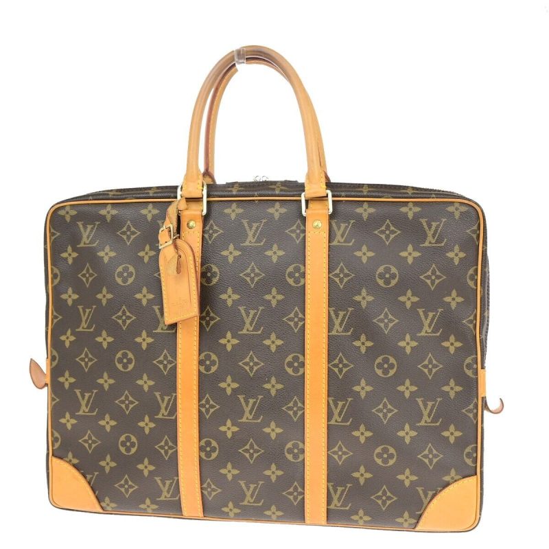 Louis Vuitton Porte Documents Voyage  Canvas Handbag - Barde