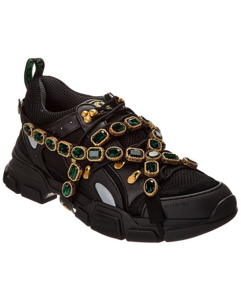 Gucci Flashtrek Leather & Mesh Sneaker - Barde