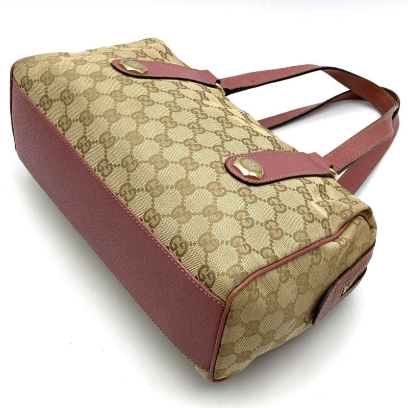 Gucci Gg Canvas  Gg Canvas Leather Boston Bag Handbag (Pre-Owned) - Barde - Image 3