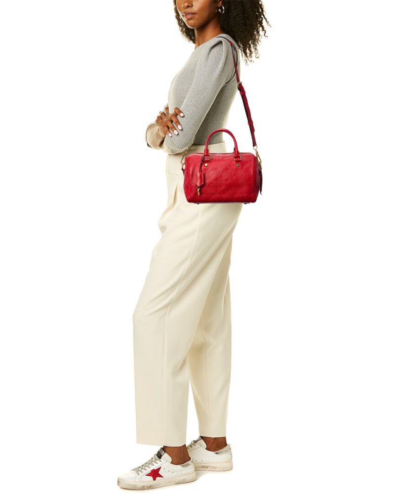 Louis Vuitton Red Monogram Mat Vernis Leather Speedy 25 Bandoulière ( - Barde - Image 5