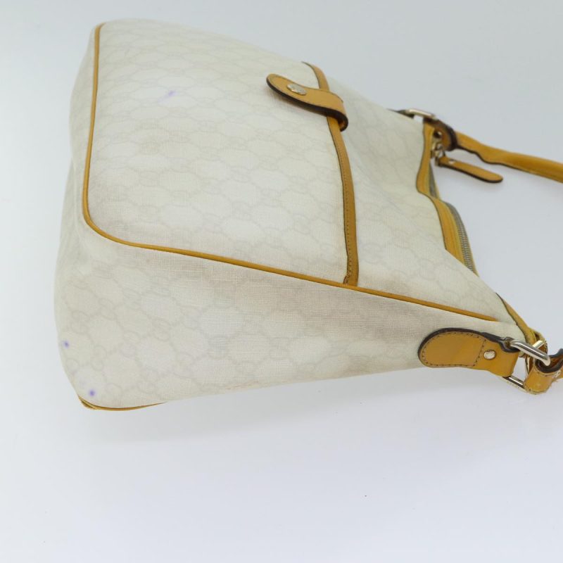 Gucci GG Canvas Shoulder Bag PVC White Yellow - Barde - Image 3