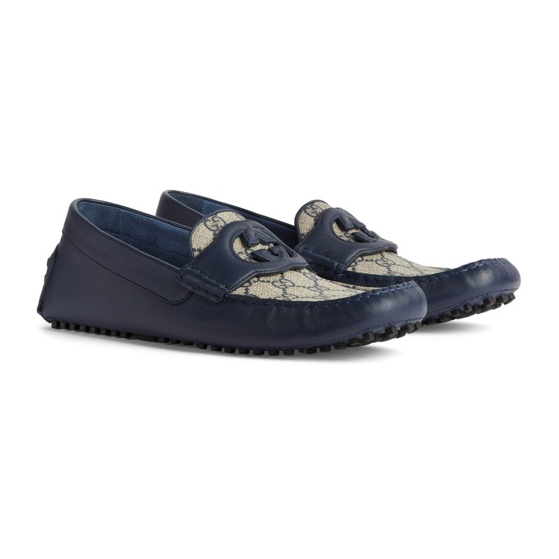 Gucci Men's Interlocking G Driver Loafers - Barde - Image 2