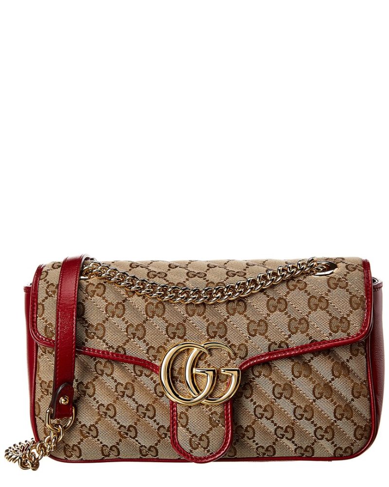 Gucci GG Marmont Small Canvas & Leather Shoulder Bag - Barde