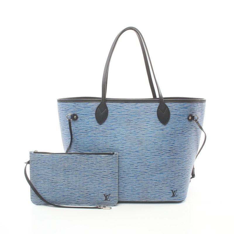 Louis Vuitton Neverfull Mm Epi Denim Shoulder Bag Tote Bag Leather - Barde