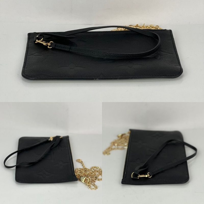 Louis Vuitton Pochette Giant Monogram Black Empreinte Leather from Neverfull - Barde - Image 4