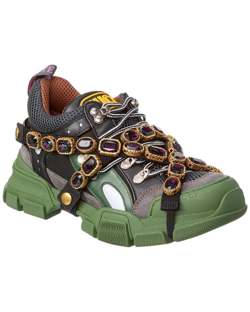 Gucci Flashtrek Leather & Mesh Sneaker - Barde