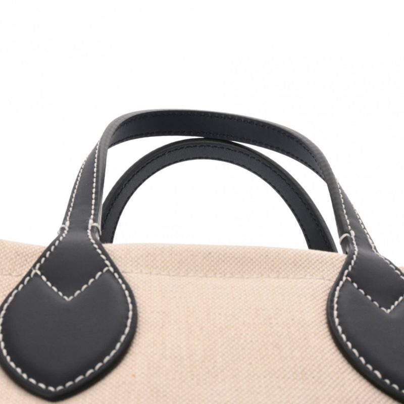 Gucci  Navy Canvas Leather Handbag Tote Bag (Pre-Owned) - Barde - Image 5