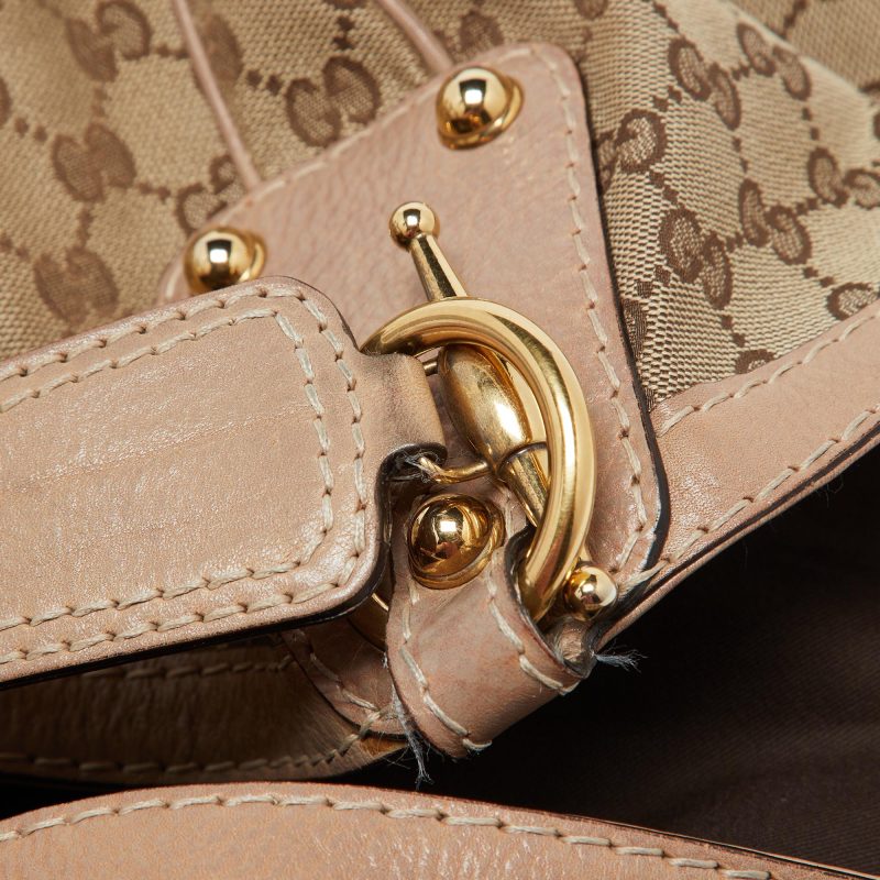 Gucci Beige/brown Gg Canvas And Leather Large Jockey Hobo - Barde - Image 5