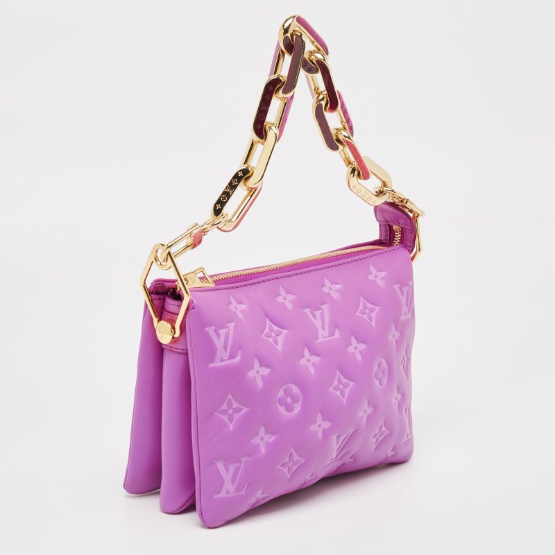 Louis Vuitton Orchid Monogram Embossed Leather Coussin Bb Bag - Barde - Image 2